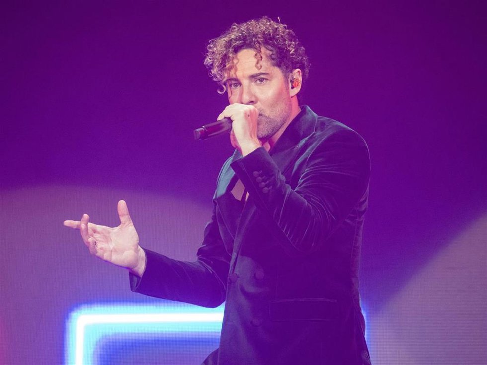 David Bisbal durante su concierto en el WiZink Center