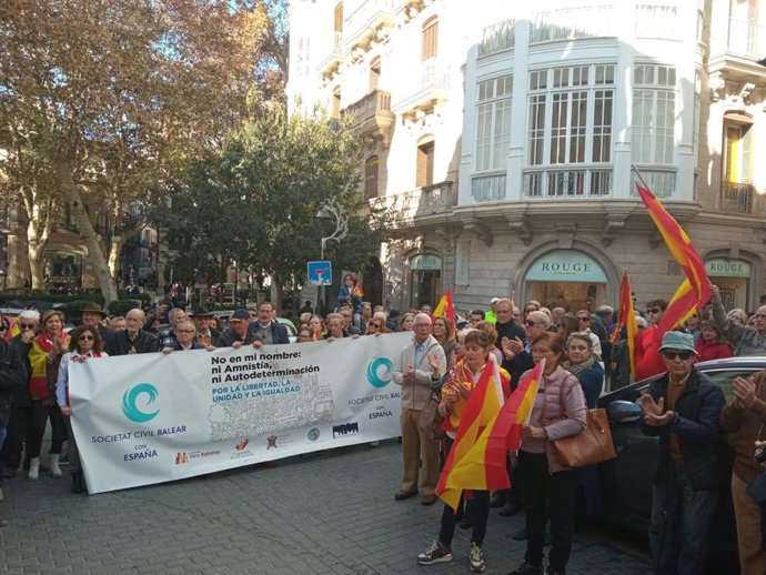 Concentración en Palma contra la amnistía.