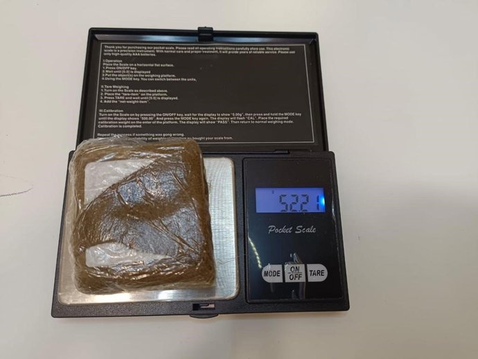 La droga intervenida por la Guardia Civil.