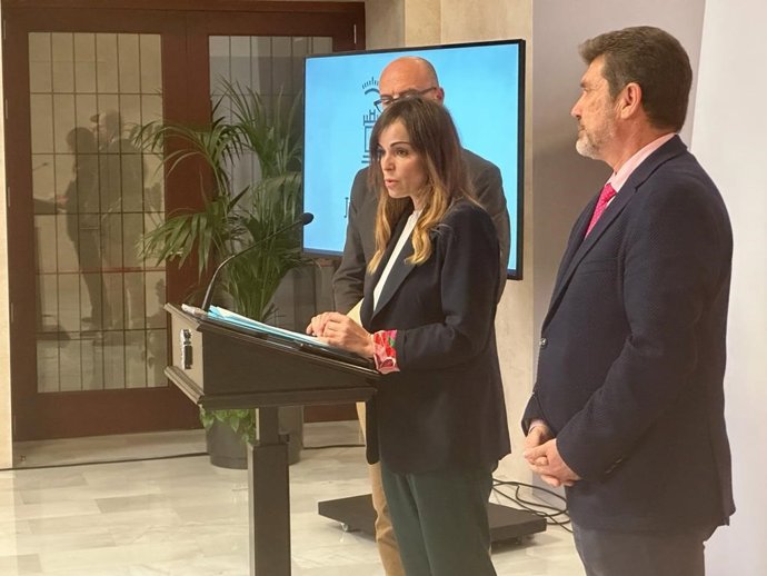 La vicealcaldesa, Rebeca Pérez, en una rueda de prensa tras la Junta de Gobierno