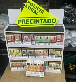 Inmovilizados en Alicante más de 1.500 vapeadores en 16 establecimientos por incumplir la normativa