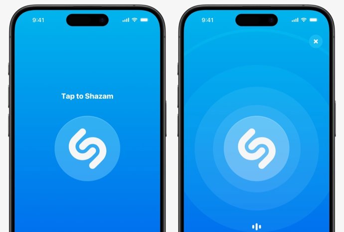 Interfaz de la 'app' Shazam