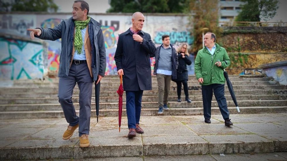 Visita de los socialistas al paseo de Juan Carlos I