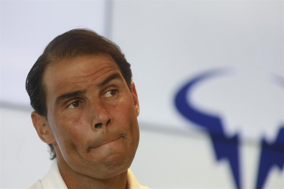 Archivo - El tenista español Rafael Nadal en una rueda de prensa en la Rafa Nadal Academy en Manacor. 