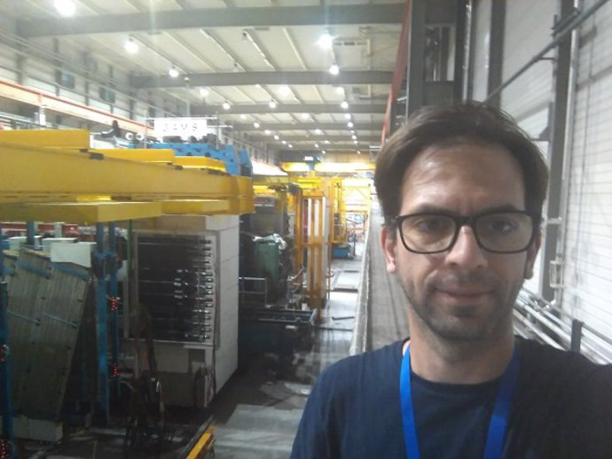 El investigador de la UCO Jorge Berenguer Antequera en las instalaciones del CERN.