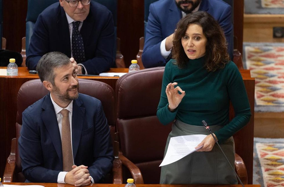 Isabel Díaz Ayuso en el Pleno de la Asamblea de Madrid