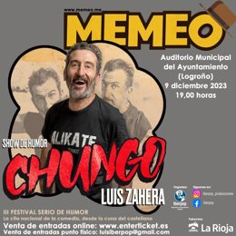 Archivo - El recién galardonado con un premio Goya, Luis Zahera, regresará a Logroño en diciembre con su último monólogo 'Chungo'