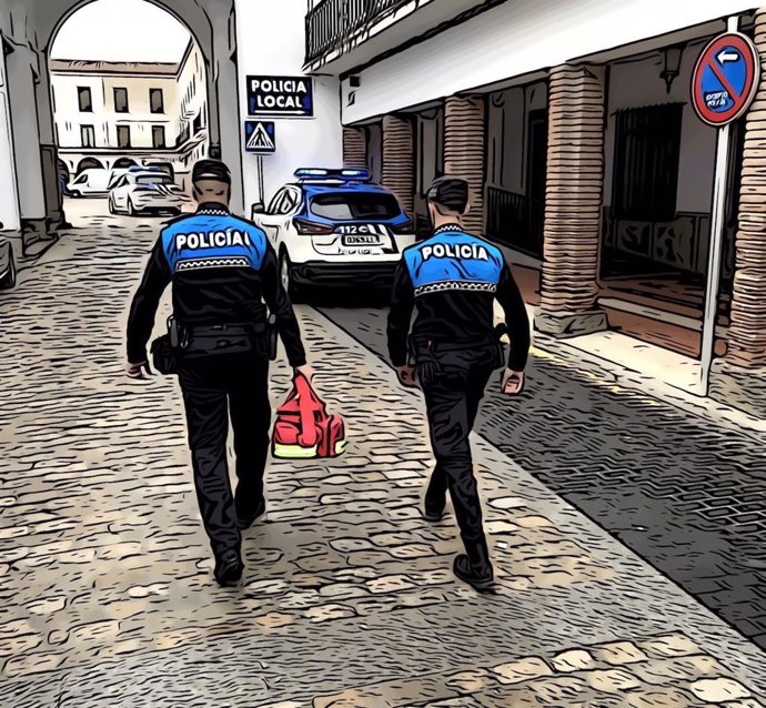 Foto de la actuación de la Policía Local de Peñaranda de Bracamonte (Salamanca)