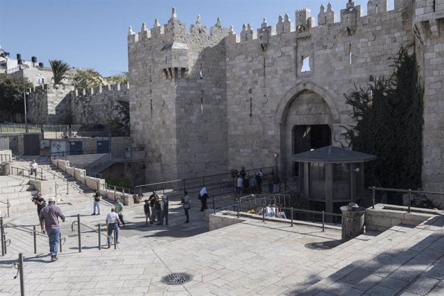 Una vista general de la Puerta de Damasco, en Jerusalén