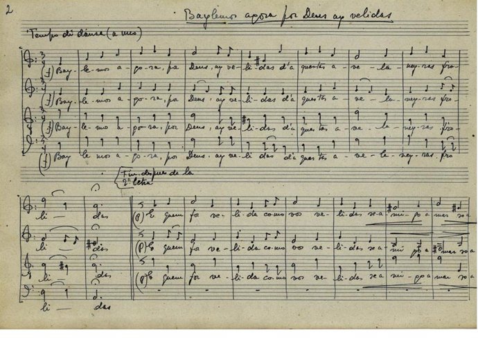 Partitura de Fernando Remacha.