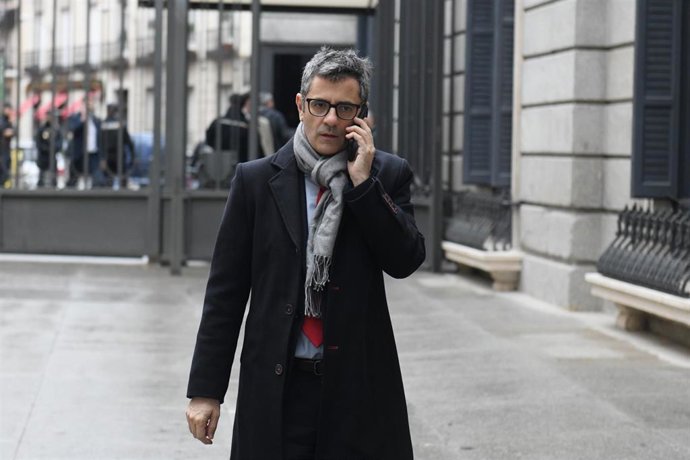 El ministro de la Presidencia, Justicia y Relaciones con las Cortes, Félix Bolaños, a su llegada a la Solemne Sesión de Apertura de las Cortes Generales de la XV Legislatura, en el Congreso de los Diputados, a 29 de noviembre de 2023, en Madrid (España)