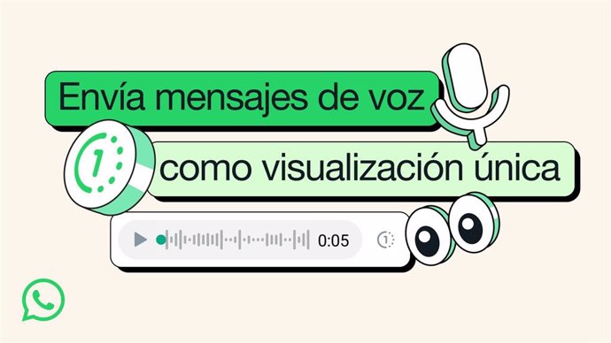 WhatsApp lanza las notas de voz de una sola escucha.