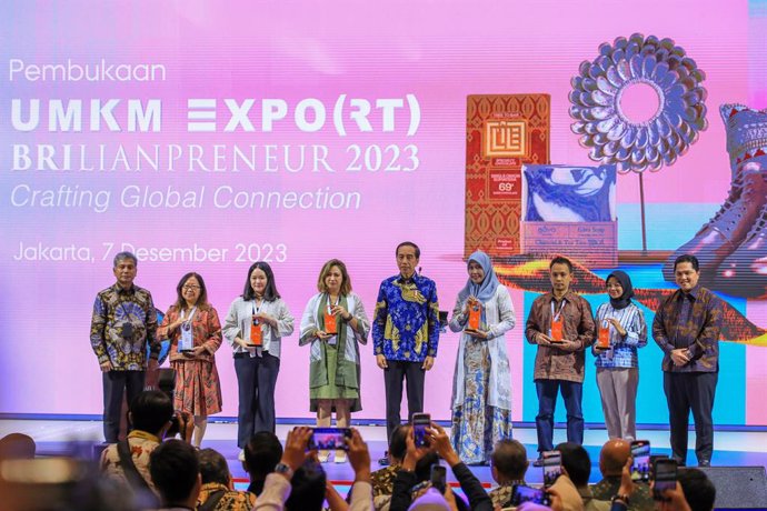 Jakarta (7/12)- President Joko Widodo attended the opening ceremony of the BRI's UMKM EXPO(RT) BRILIANPRENEUR 2023, which brought together 700 MSMEs from across Indonesia. The event, which runs until 10 December, provides a valuable opportunity for MSMEs 