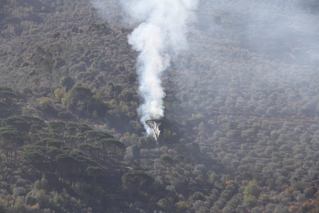 Imagen de enfrentamientos entre Israel y Hezbolá en la frontera 