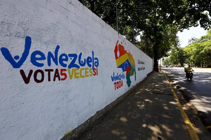 Un mural a favor del Esequibo venezolano