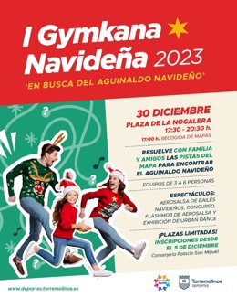 Cartel de la gymkana navideña de  Torremolinos