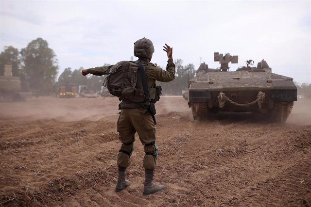 Archivo - Imagen de archivo de un tanque israelí 