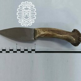 Imagen del machete intervenido en Burgos