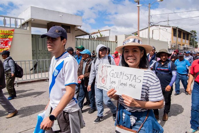 Manifestación contra el Ministerio Público en Guatemala