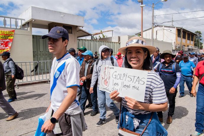 December 7, 2023, Guatemala City, Guatemala City, Guatemala: A mobilization called by various authorities took place this day in the streets of zone 1 of the capital, in which steps of hope and determination resounded with conviction for a better democr