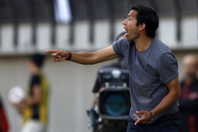 Futbol, Union La Calera vs Universidad Catolica. Fecha 30, campeonato Nacional 2023. El entrenador de Universidad Catolica Nicolas Nunez es fotografiado durante el partido de primera division contra Union La Calera disputado en el estadio Nicolas Chahuan