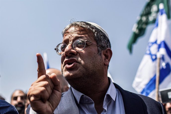Archivo - 02 September 2022, Israel, Jerusalem: Israeli Right-wing politician Itamar Ben-Gvir visits Al-Nabi Samuel village north of Jerusalem. Photo: Ilia Yefimovich/dpa