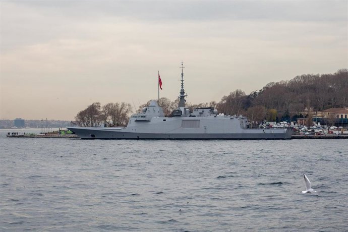 Archivo - Fragata de la Armada francesa en Estambul, Turquía.