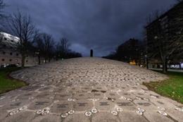 Vitoria conmemora el Día de los Derechos Humanos con la nueva iluminación del monumento a las víctimas del terrorismo