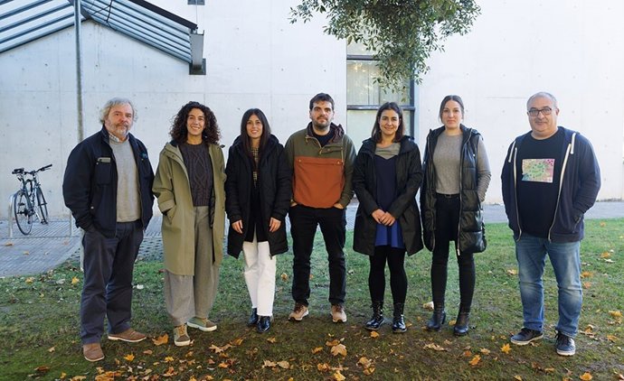Participantes de la UPNA en el proyecto. De izqda. A dcha.: Txrema Uribe, Begoña Elizalde San Miguel, Maite Huerta, Víctor Sanchez, Lucía Martínez, Sandra Siria y Alberto Jauregui.