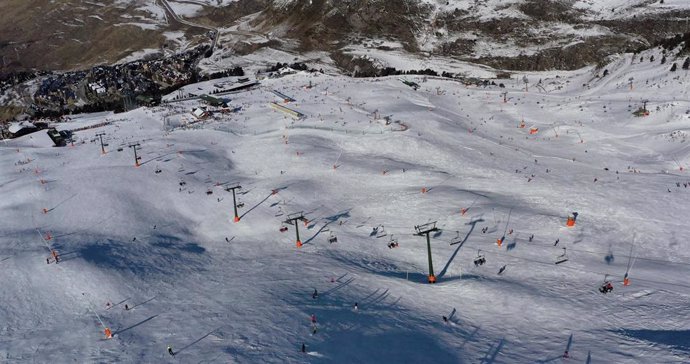 Estación de Baqueira Beret durante el puente de diciembre