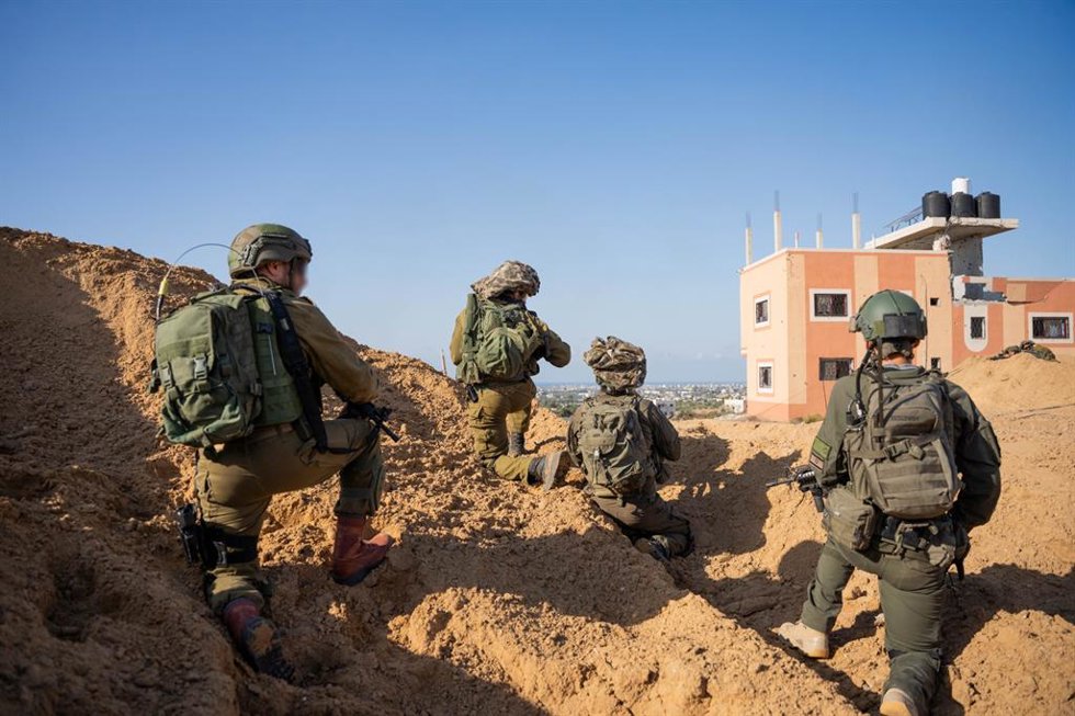 Militares israelíes en la Franja de Gaza