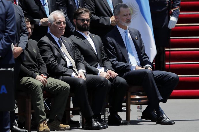 Buenos Aires, 10 de diciembre 2023 El presidente electo Javier Milei toma el mando presidencial durante el cambio de mando en Argentina. Javier Torres/Aton Chile