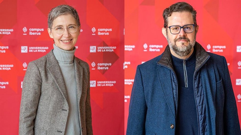 Los investigadores Teresa Cascudo, que lidera el proyecto en la UR, y Pablo-L. Rodríguez