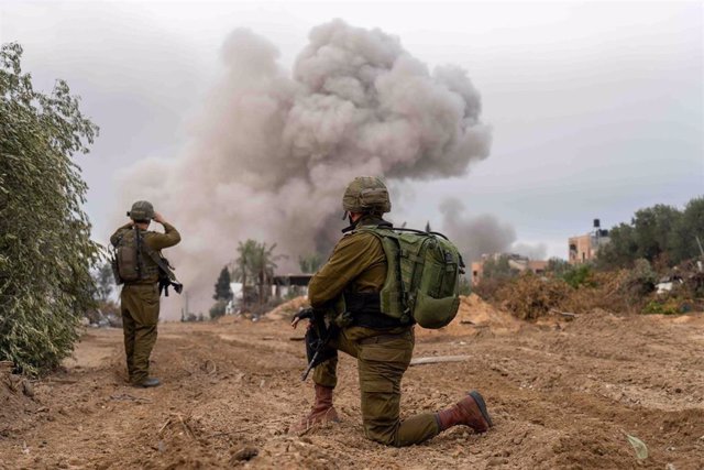 Militares israelíes en la Franja de Gaza