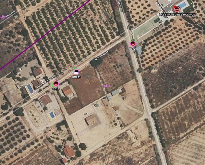 Ubicación donde tuvo lugar el incendio