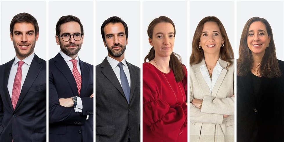 Los nuevos socios de Pérez-Llorca: Rodrigo Falco Nogueira, Carlos Vaz de Almeida, Manuel Cordeiro Ferreira, Ins Palma Ramalho, Ins Arruda y Rita Leandro Vasconcelos