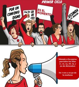 Paros parciales en escuelas de infantil de 0 a 3 años.