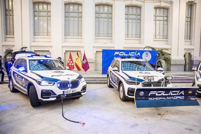 Archivo - Vehículos de BMW incorporados a la flota de la Policía Municipal de Madrid.