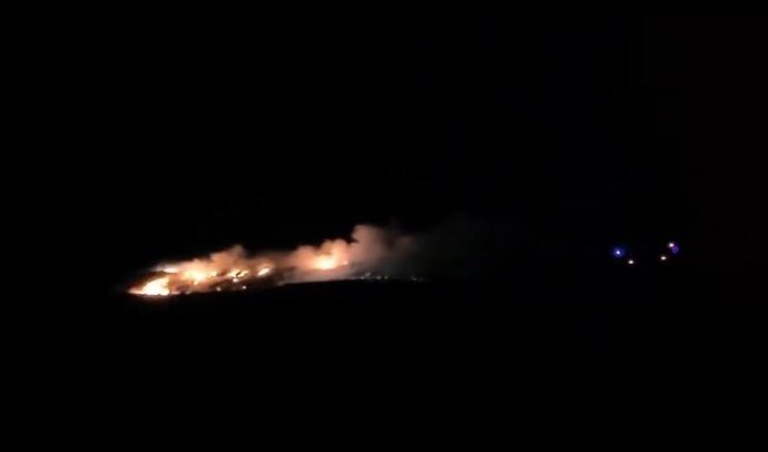 Incendio en la planta de residuos de Mil.