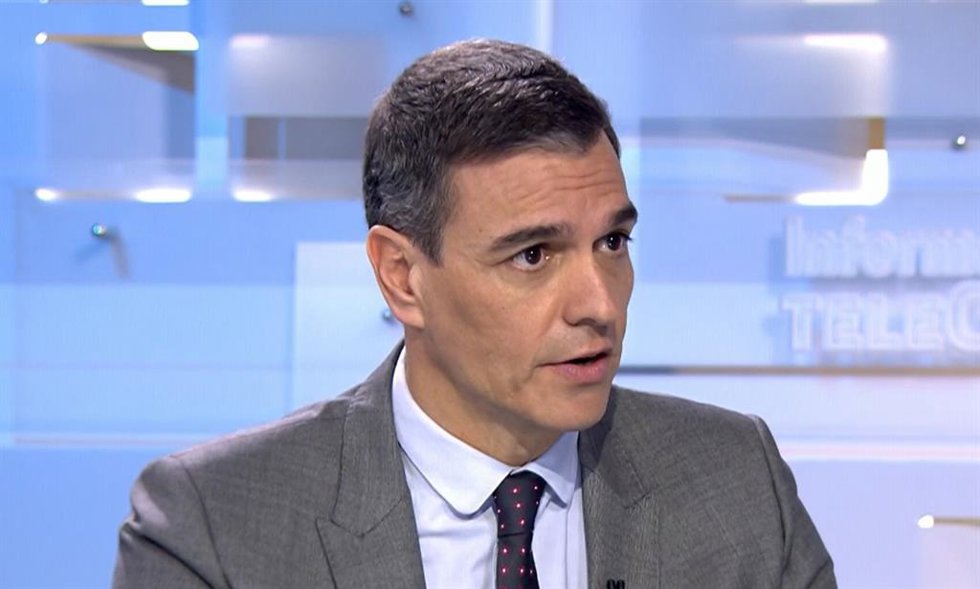 Pedro Sánchez, durante su entrevista en Telecinco