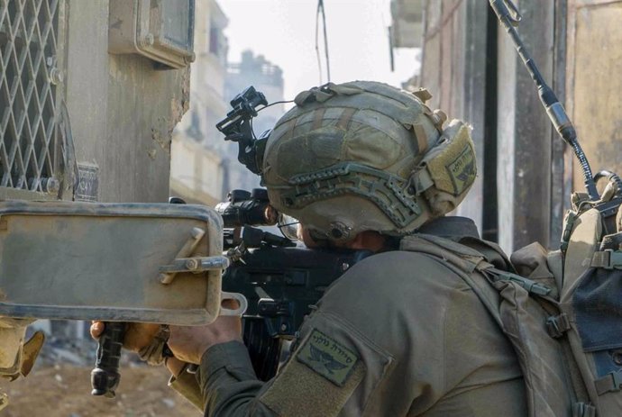 Militar israelí en la Franja de Gaza