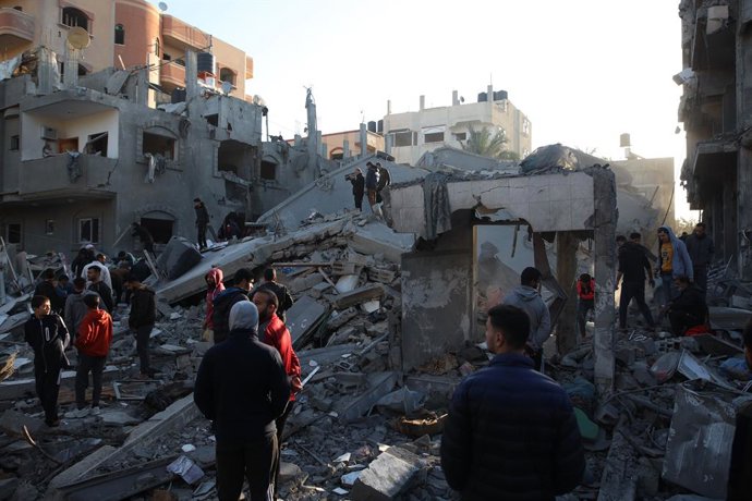 Edificis destruts per bombardejos israelians a la Franja de Gaza