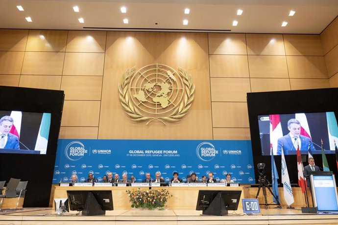 Archivo - HANDOUT - 17 December 2019, Switzerland, Geneva: Swiss Foreign Minister Ignazio Cassis delivers a speech during the UNHCR Global Refugees Forum. Photo: Jean Marc Ferre/UN Geneva/dpa