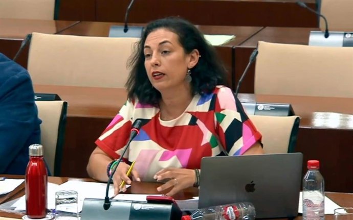 Mercedes Gámez en el Parlamento andaluz.