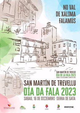 Cartel de la celebración del 'Día da fala' en San Martín de Trevejo