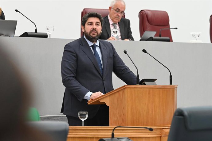 Intervención del presidente del Gobierno regional, Fernando López Miras, ante la Asamblea Regional