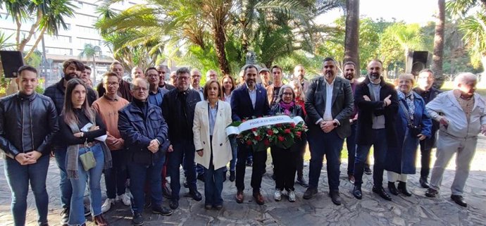 Acto en Málaga por el 98 aniversario del fallecimiento del fundador del PSOE y de la UGT, Pablo Iglesias.