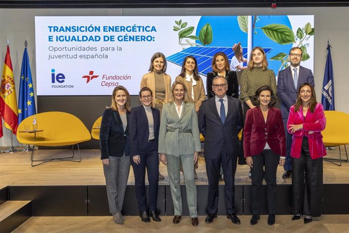 Presentación del informe Transición Energética e Igualdad de Género: Oportunidades para la Juventud Española de la Fundación IE y Fundación Cepsa que señala que un 50% de los jóvenes españoles quiere más protagonismo en el diseño de políticas climátic