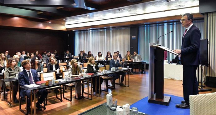 El alcalde de Murcia, José Ballesta, durante su intervención en 'Think Tank'