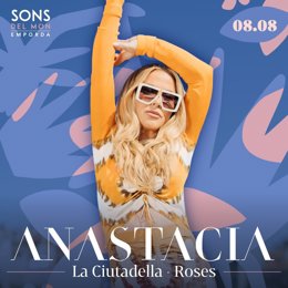 Cartel del concierto de Anastacia en el Festival Sons del Món de Roses